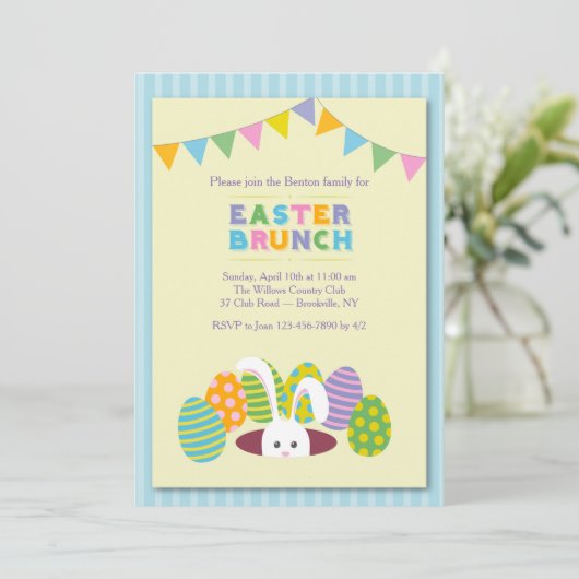 Uitnodiging tot Pasen-Brunch (Staand voorkant)
