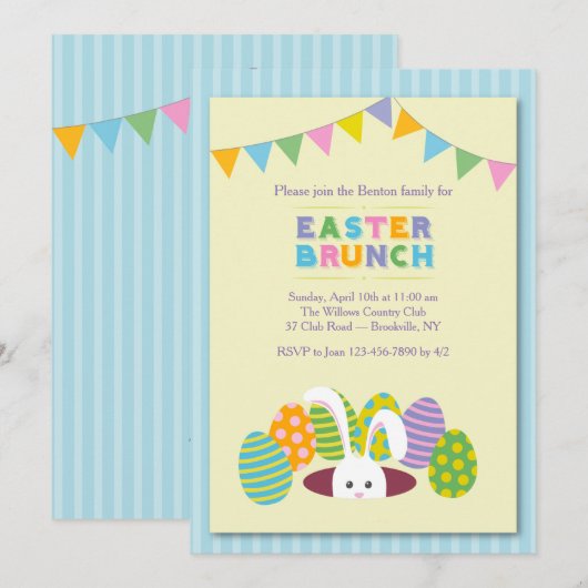 Uitnodiging tot Pasen-Brunch (Voorkant / Achterkant)