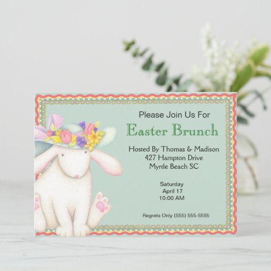 Uitnodiging tot Pasen-Brunch (Staand voorkant)