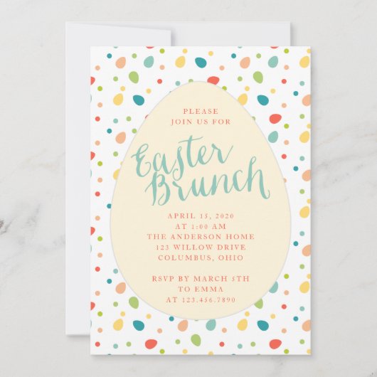 Uitnodiging tot Pasen-Brunch (Voorkant)