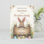 Uitnodiging tot Pasen-Brunch (Staand voorkant)