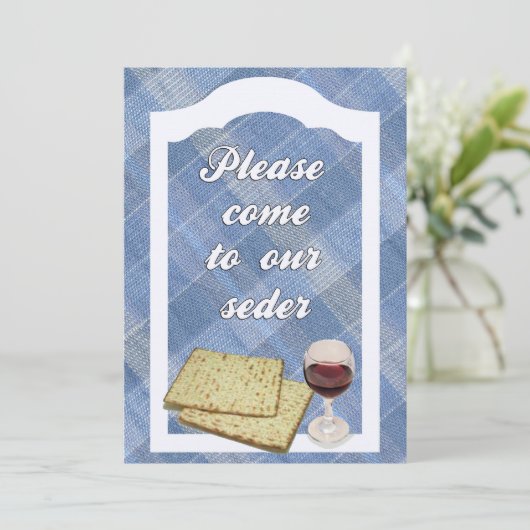 Uitnodiging tot Passover Seder (Staand voorkant)
