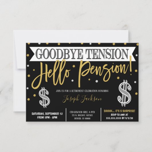 Uitnodiging tot pensionering (Voorkant)