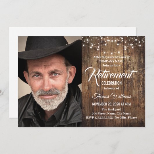 Uitnodiging tot pensionering (Voorkant / Achterkant)