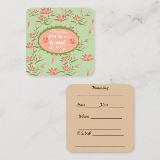 Uitnodiging tot pensionering (Voorkant / Achterkant)