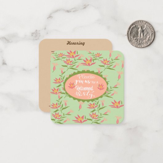 Uitnodiging tot pensionering (Voorkant / Achterkant in situ)