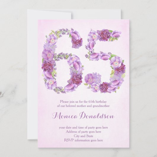 Uitnodiging tot pensionering, 65e uitnodiging op z (Voorkant)