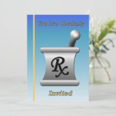 Uitnodiging tot pensionering apotheker (Staand voorkant)