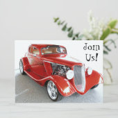 Uitnodiging tot pensionering: Birthday, Show auto (Staand voorkant)