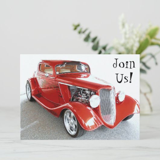 Uitnodiging tot pensionering: Birthday, Show auto (Staand voorkant)