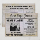 Uitnodiging tot pensionering (COUPLE) - FOTO/NewsP (Voorkant / Achterkant)