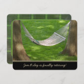 Uitnodiging tot pensionering Hammock (Voorkant / Achterkant)