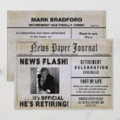 Uitnodiging tot pensionering — KrantenFOTO/Persona (Voorkant / Achterkant)