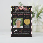 Uitnodiging tot pensionering leraar school (Staand voorkant)