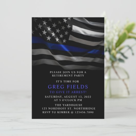 Uitnodiging tot pensionering, pensionering van pol (Staand voorkant)