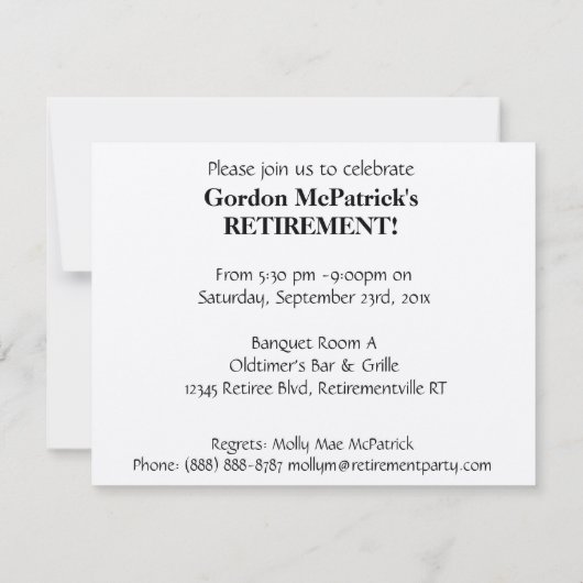 Uitnodiging tot pensionering - Sepia Boerderij Tru (Achterkant)