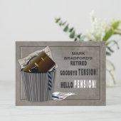 Uitnodiging tot pensionering - Tensie-Pensioen (Staand voorkant)