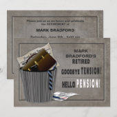 Uitnodiging tot pensionering - Tensie-Pensioen (Voorkant / Achterkant)