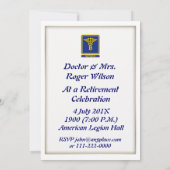 Uitnodiging tot pensionering van Dentist (Achterkant)