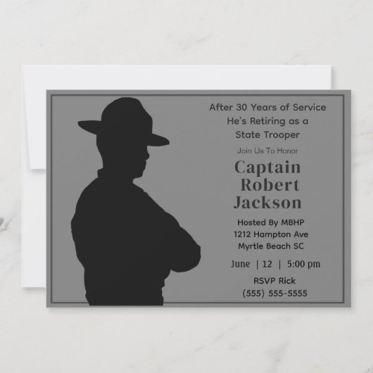 Uitnodiging tot pensionering van rijkswachters (Voorkant)