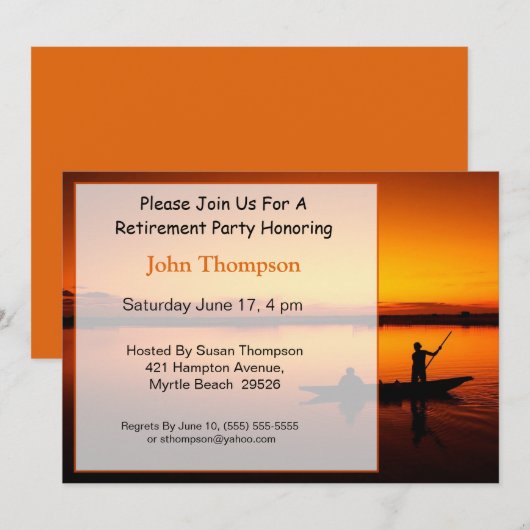 Uitnodiging tot pensionering van vissers (Voorkant / Achterkant)