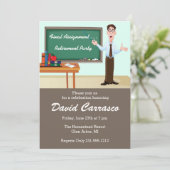 Uitnodiging tot pensionering voor mannelijke lerar (Staand voorkant)