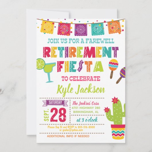 Uitnodiging tot pensionering - White (Voorkant)