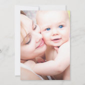 Uitnodiging tot persoonlijke foto Baby shower (Achterkant)
