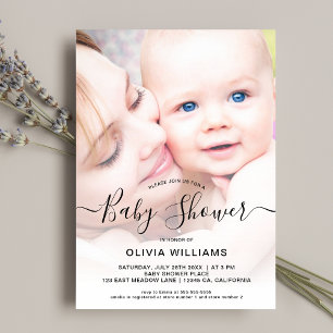 Uitnodiging tot persoonlijke foto Baby shower