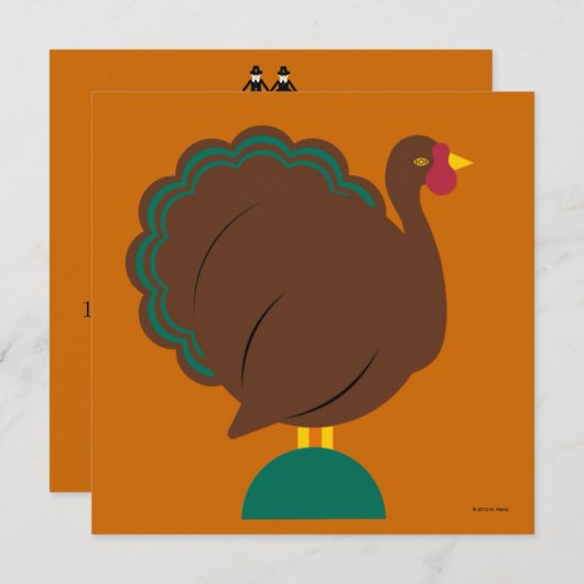 Uitnodiging tot persoonlijke Thanksgiving (Voorkant / Achterkant)