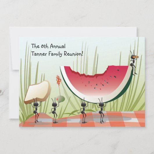 Uitnodiging tot Picnic, Partij of Familie (Voorkant)