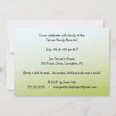 Uitnodiging tot Picnic, Partij of Familie (Achterkant)