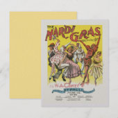 Uitnodiging tot Poster Mardi Gras (Voorkant / Achterkant)