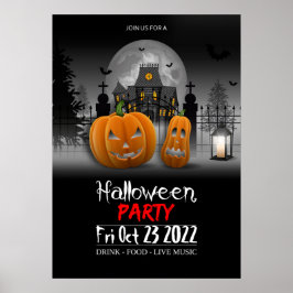 Uitnodiging tot Poster van Halloween Party