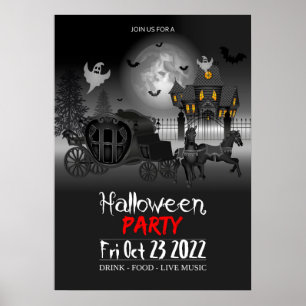 Uitnodiging tot Poster van Halloween Party