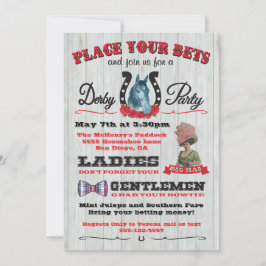 Uitnodiging tot Poster voor paardenraces