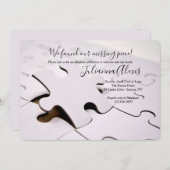 Uitnodiging tot puzzelstukjes (Voorkant / Achterkant)