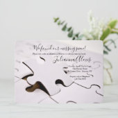 Uitnodiging tot puzzelstukjes (Staand voorkant)