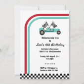 uitnodiging tot racewagen (Voorkant)