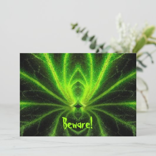 Uitnodiging tot radioactieve spin Halloween (Staand voorkant)