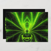 Uitnodiging tot radioactieve spin Halloween (Voorkant / Achterkant)