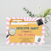 Uitnodiging tot rechercheur girl (Staand voorkant)