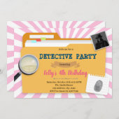 Uitnodiging tot rechercheur girl (Voorkant / Achterkant)