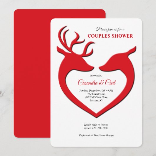 Uitnodiging tot rendierliefhebber (Voorkant / Achterkant)