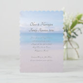 Uitnodiging tot reünie Calm Ocean Beach (Staand voorkant)