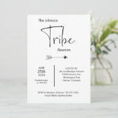 Uitnodiging tot reünie Tribe Family (Staand voorkant)