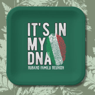 Uitnodiging tot reünie van de Italiaanse DNA-famil Papieren Bordje