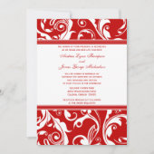 Uitnodiging tot rode en witte bruiloft (Voorkant)