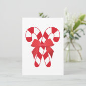 Uitnodiging tot rode en witte snoepjes (Staand voorkant)