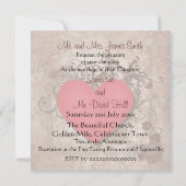 Uitnodiging tot Rode Heart Wedding (Achterkant)